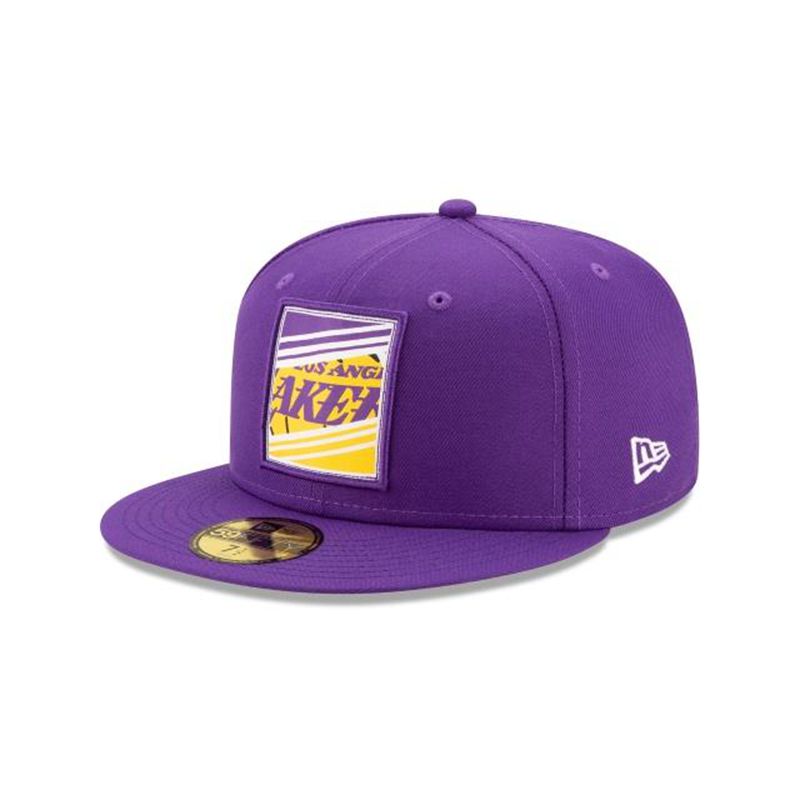 NBA Los Angeles Lakers Crop 59Fifty Fitted (QQF2548) - Purple New Era Caps